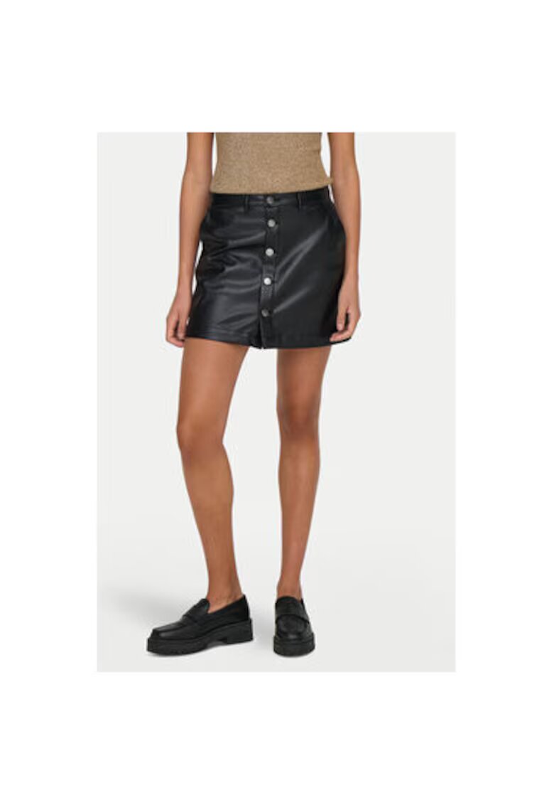 Only Fusta dama - 304518638 - Piele ecologica - Negru - Negru
