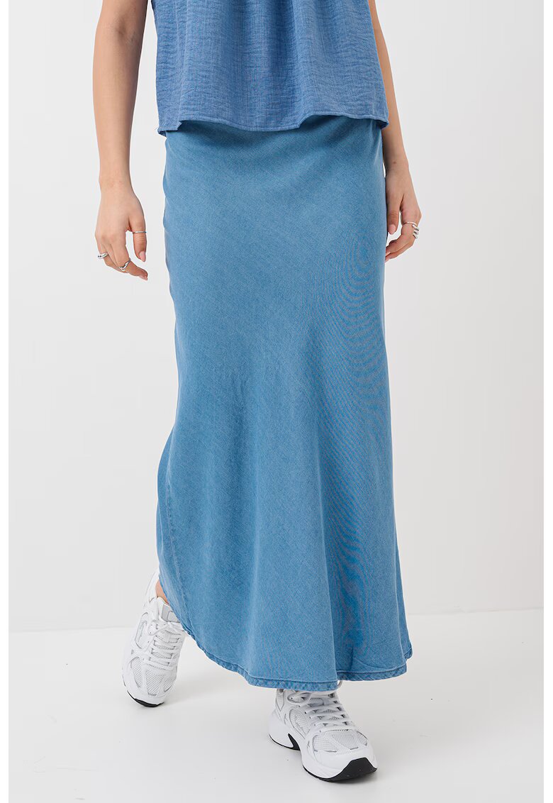 Only Fusta lunga de denim - din lyocell - Albastru prafuit