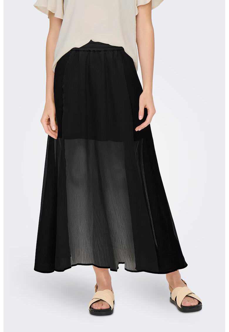 Only Fusta maxi cu aspect semi-transparent