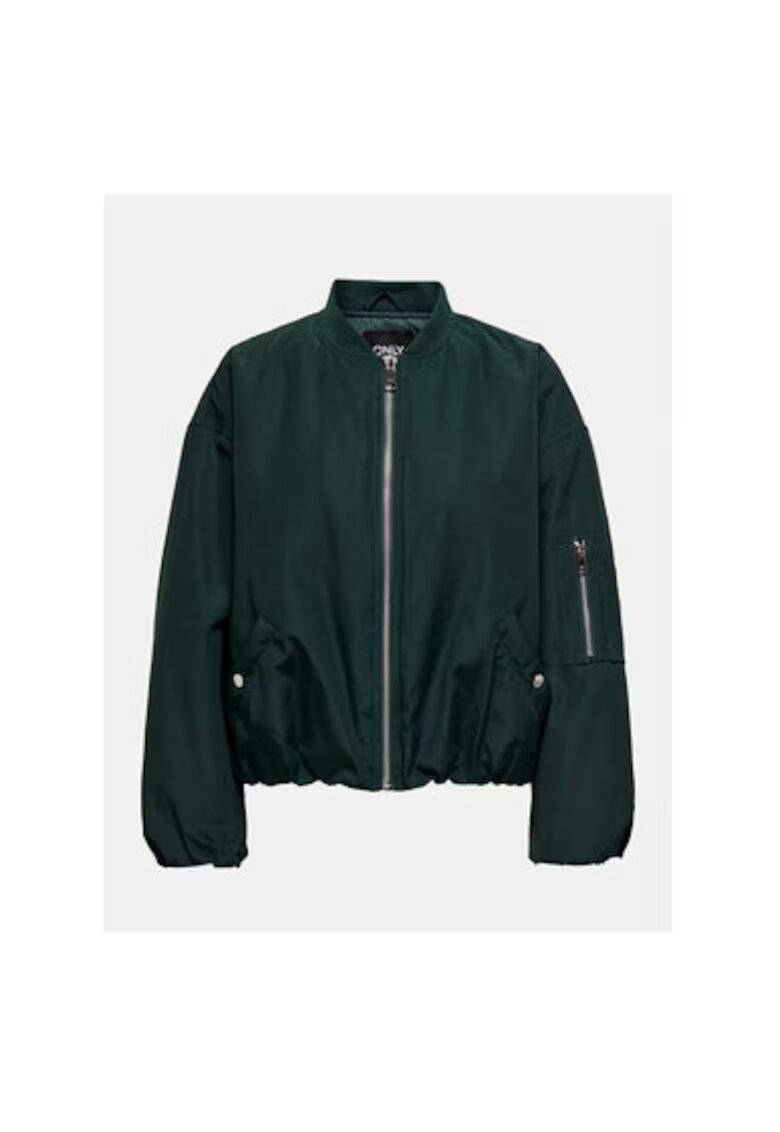 Only Geaca bomber Holly 15322124 Verde Loose Fit - Poliester - Verde