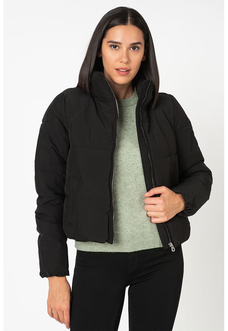 Only Geaca bufanta matlasata cu guler inalt Dolly - Negru
