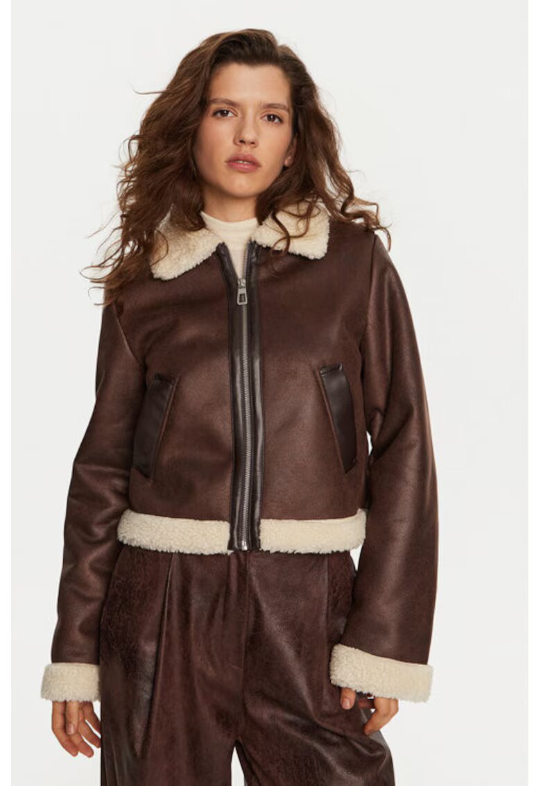 Only Geaca dama - 304497650 - Piele ecologica - Maro - Maro