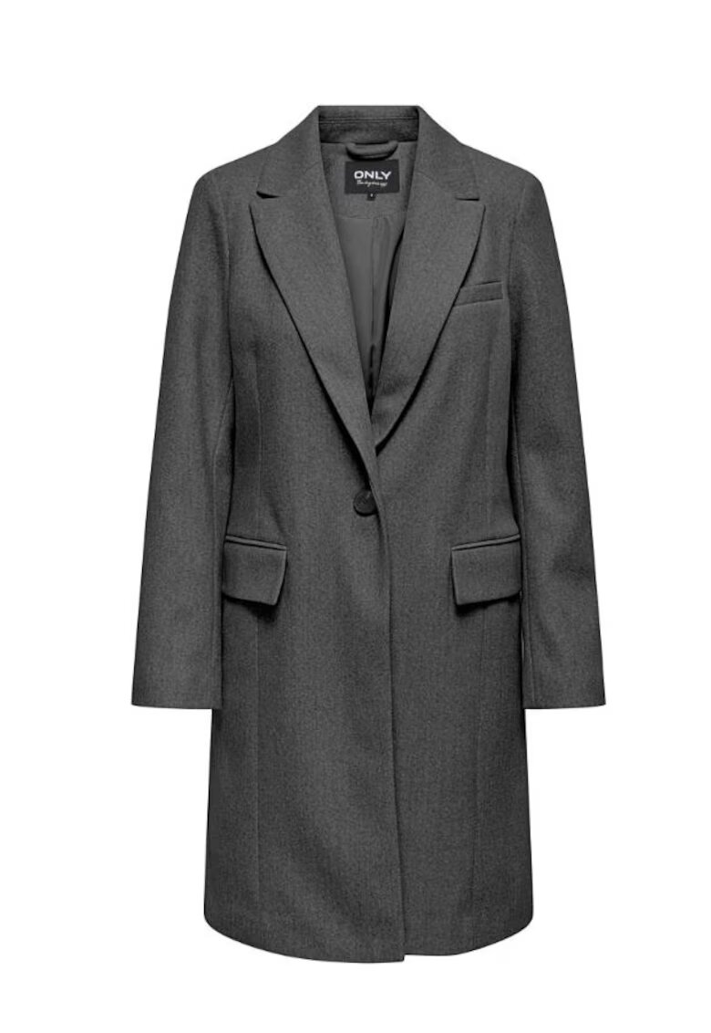 Only Palton dama - 302619122 - Poliester - Gri