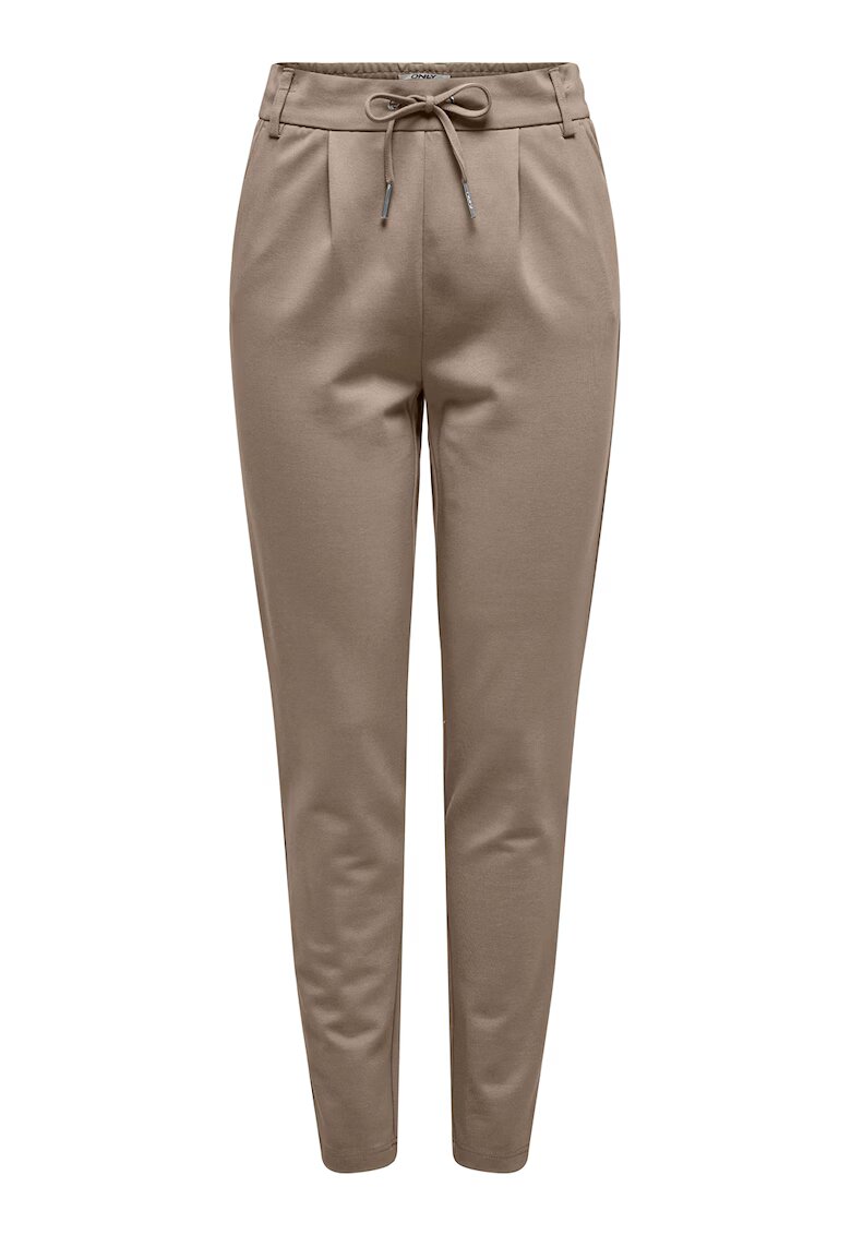 Only Pantaloni conici cu snur in talie - Gri