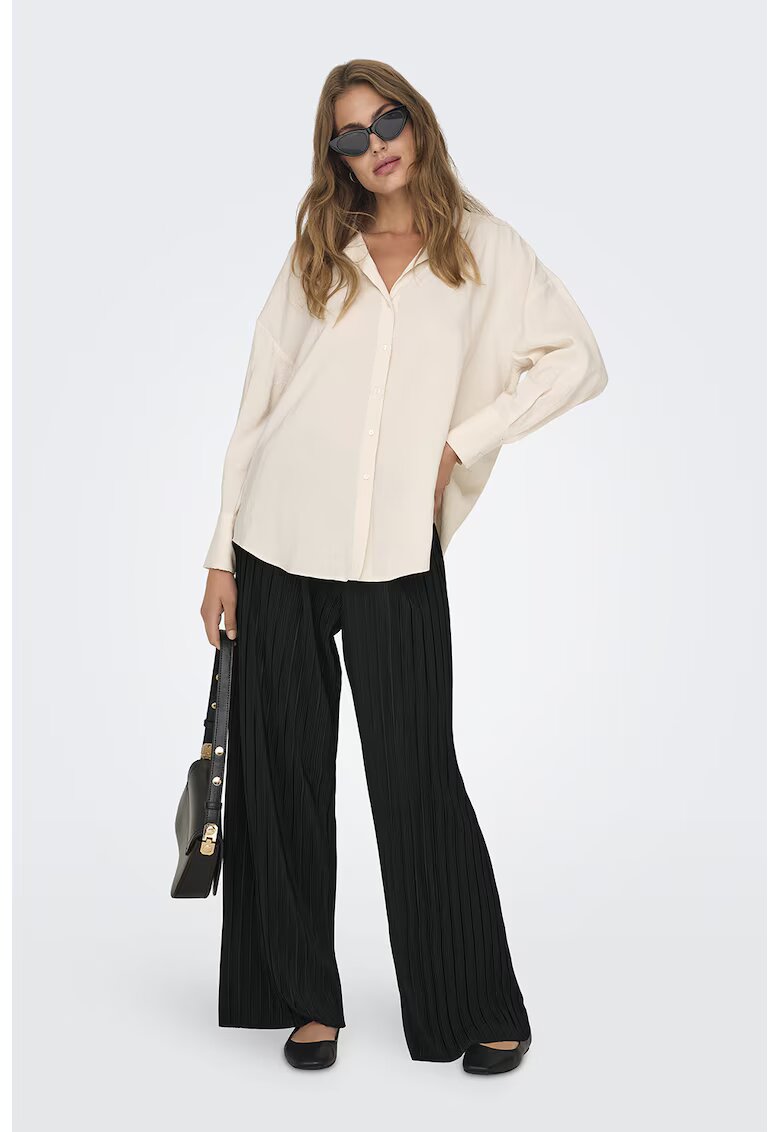 Only Pantaloni cu pliuri Ravenna - Negru