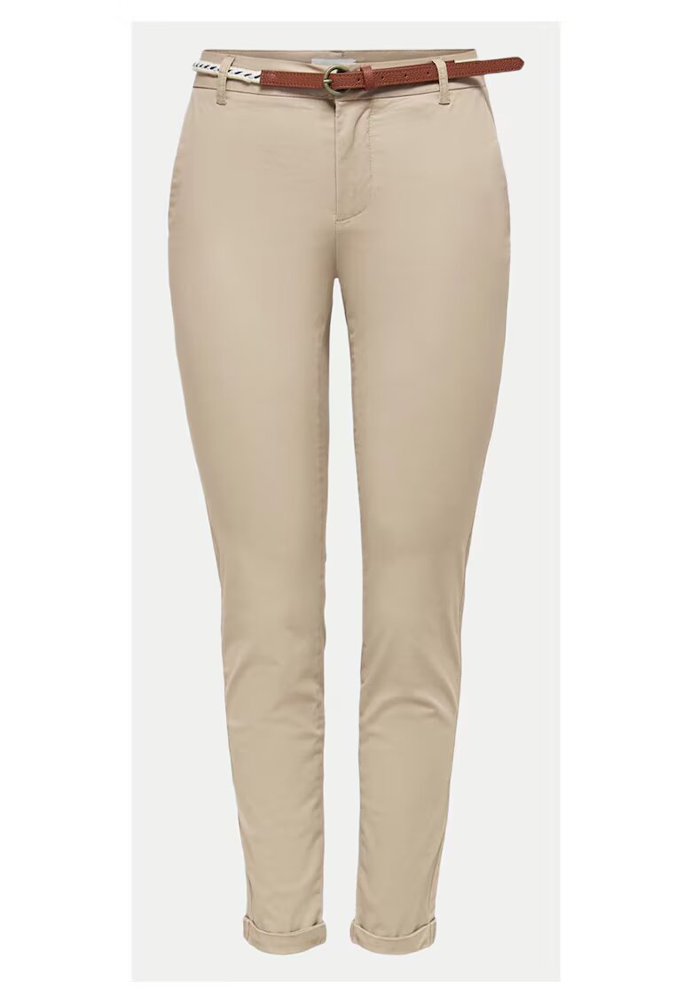 Only Pantaloni dama 15218519 - Bumbac - Bej - Bej
