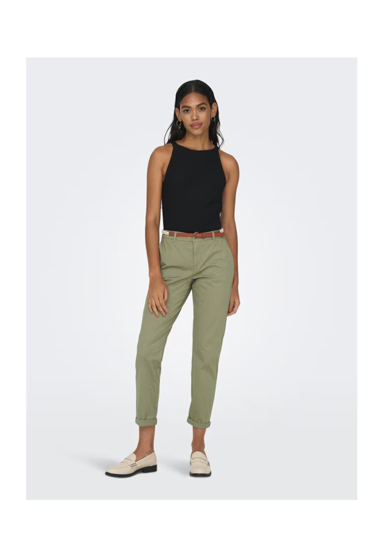 Only Pantaloni dama 15218519 - Bumbac - Verde - Verde