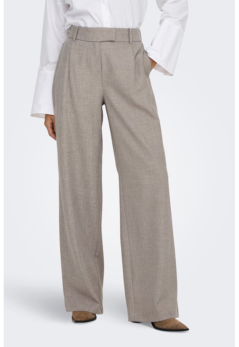 Only Pantaloni eleganti cu buzunare laterale - Gri deschis melange