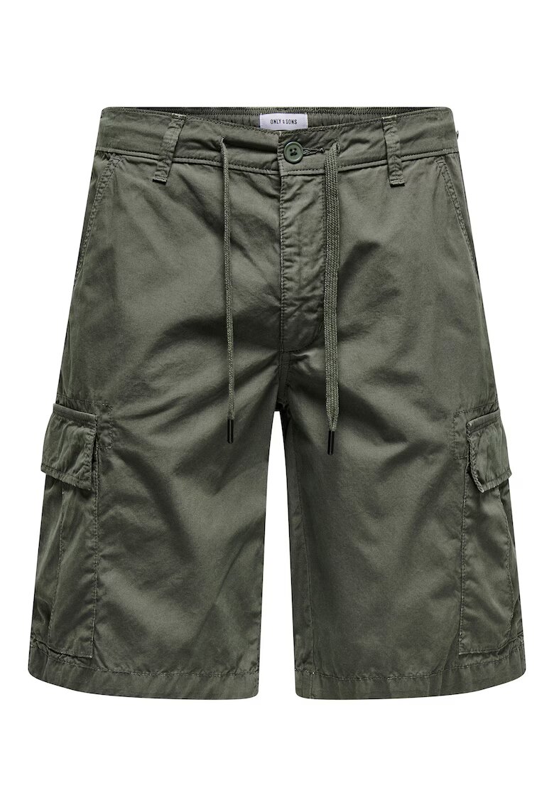 Only Pantaloni scurti barbati Sons - 22029214 - Bumbac - Verde - Verde