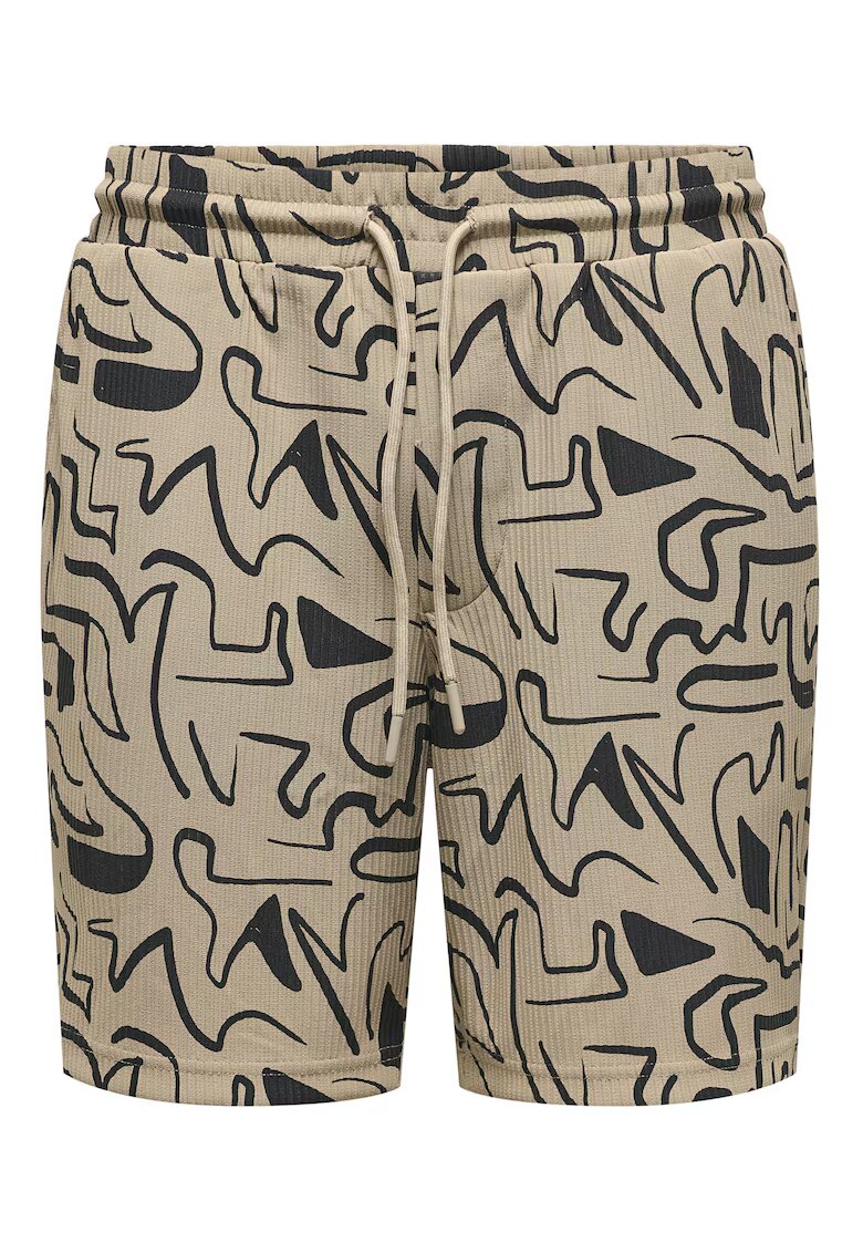 Only Pantaloni scurti barbati Sons - 22033513 - Poliester - Bej - Bej