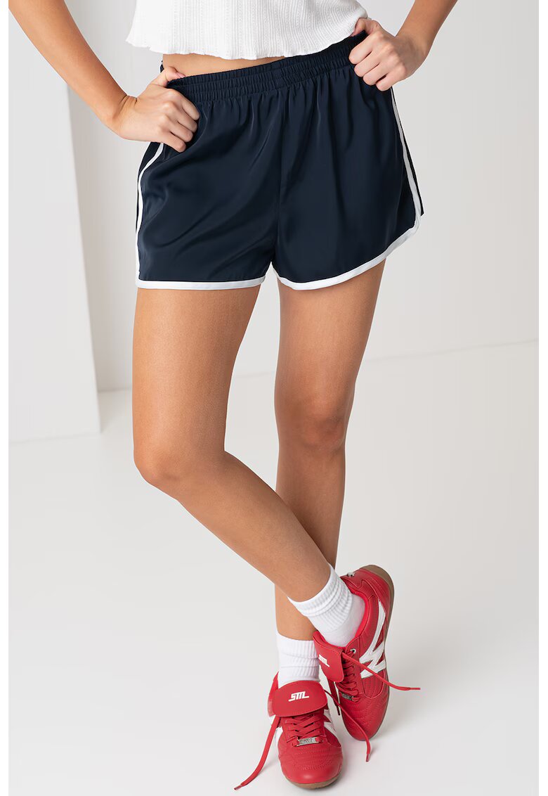 Only Pantaloni scurti cu talie elastica - Alb/Bleumarin