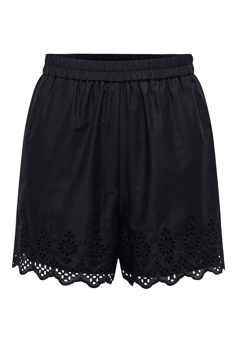 Only Pantaloni scurti dama 15313167 - Bumbac organic/Bumbac - Negru - Negru