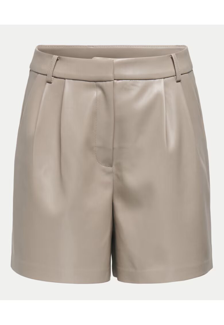 Only Pantaloni scurti dama - 304928581 - Piele ecologica - Bej - Bej