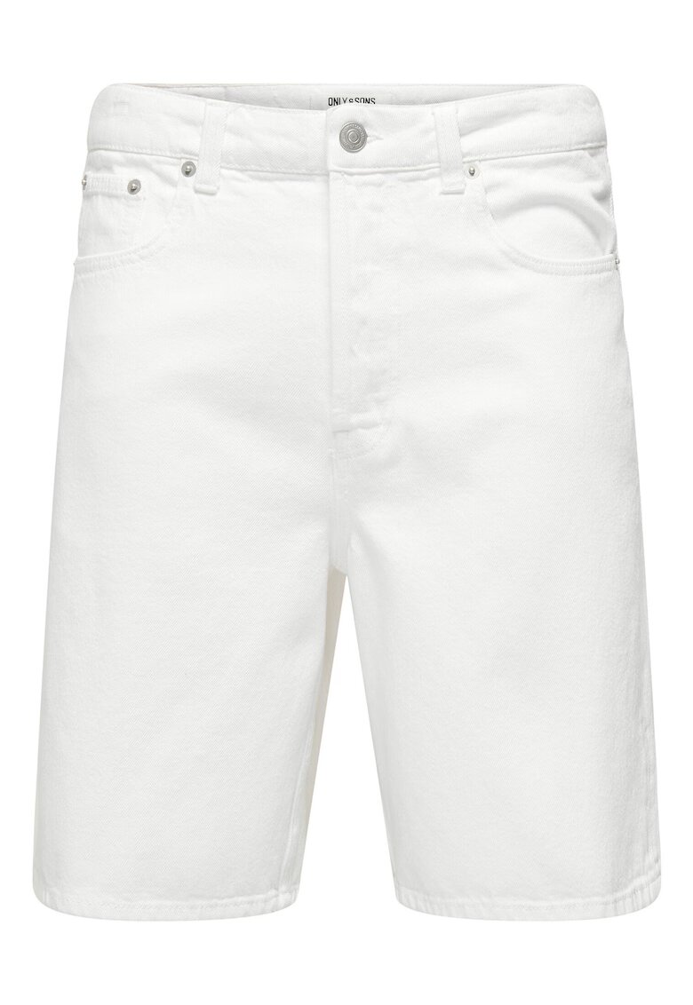 Only Pantaloni scurti din denim barbati Sons - 22031662 - Bumbac - Alb - Alb