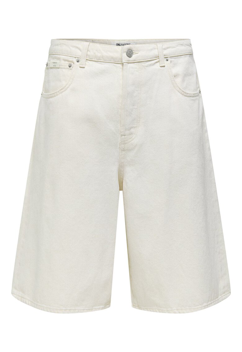 Only Pantaloni scurti din denim barbati Sons - 22034145 - Bumbac - Ecru - Ecru