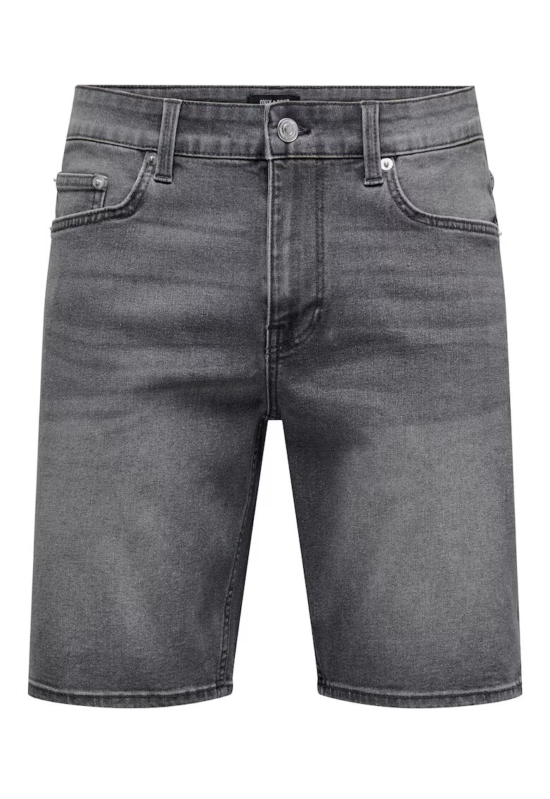 Only Pantaloni scurti din denim barbati Sons - 22034527 - Bumbac/Poliester - Gri - Gri