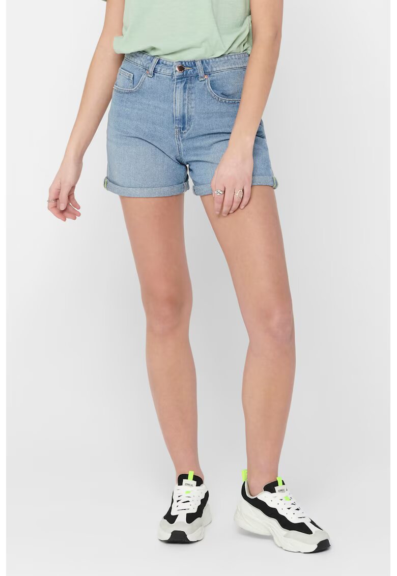 Only Pantaloni scurti regular fit de denim - Albastru deschis