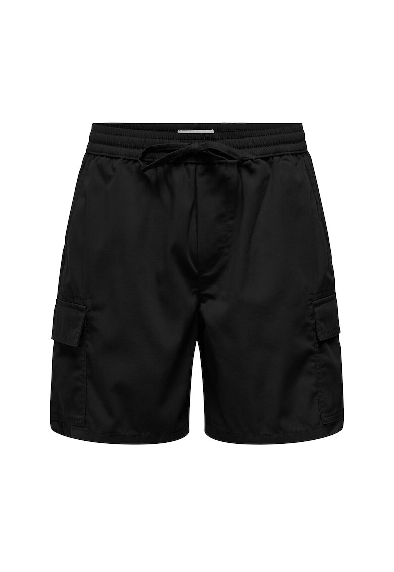 Only Pantaloni scurti sport barbati Sons - 22034462 - Bumbac/Poliester - Negru - Negru
