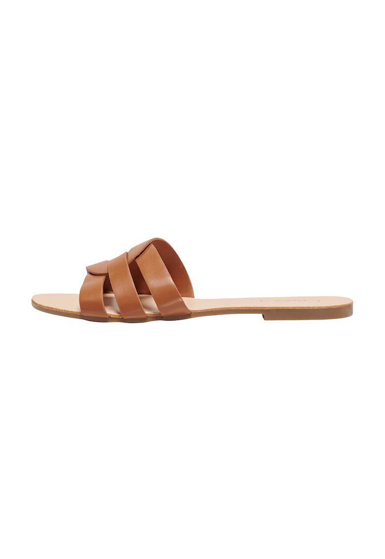 Only Papuci de piele ecologica - Caramel