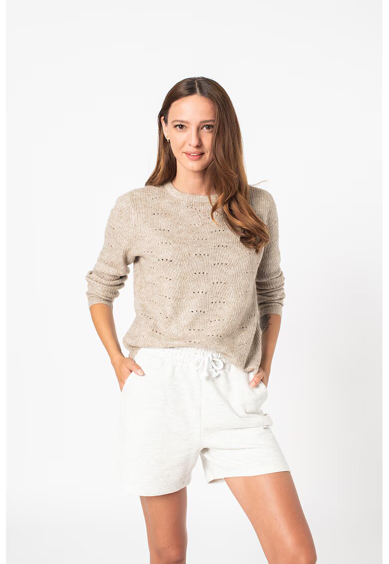 Only Pulover cu decupaje Lolli - Gri/Maro taupe