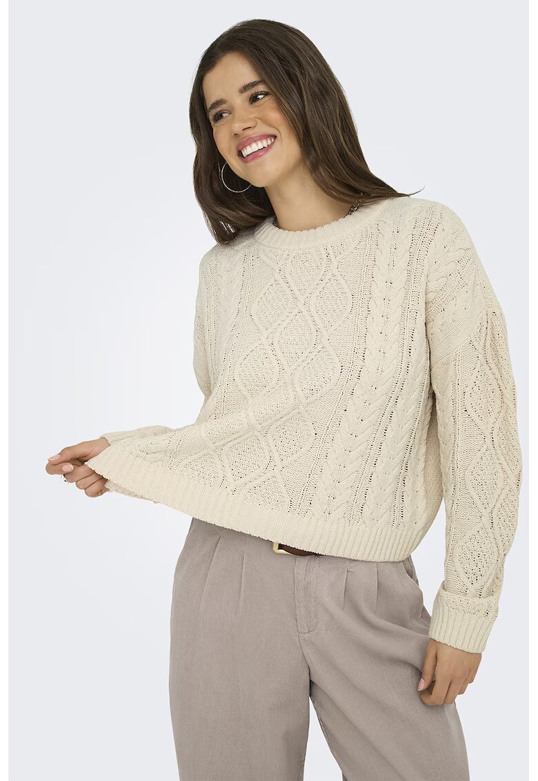 Only Pulover cu model torsade Lelly - Crem