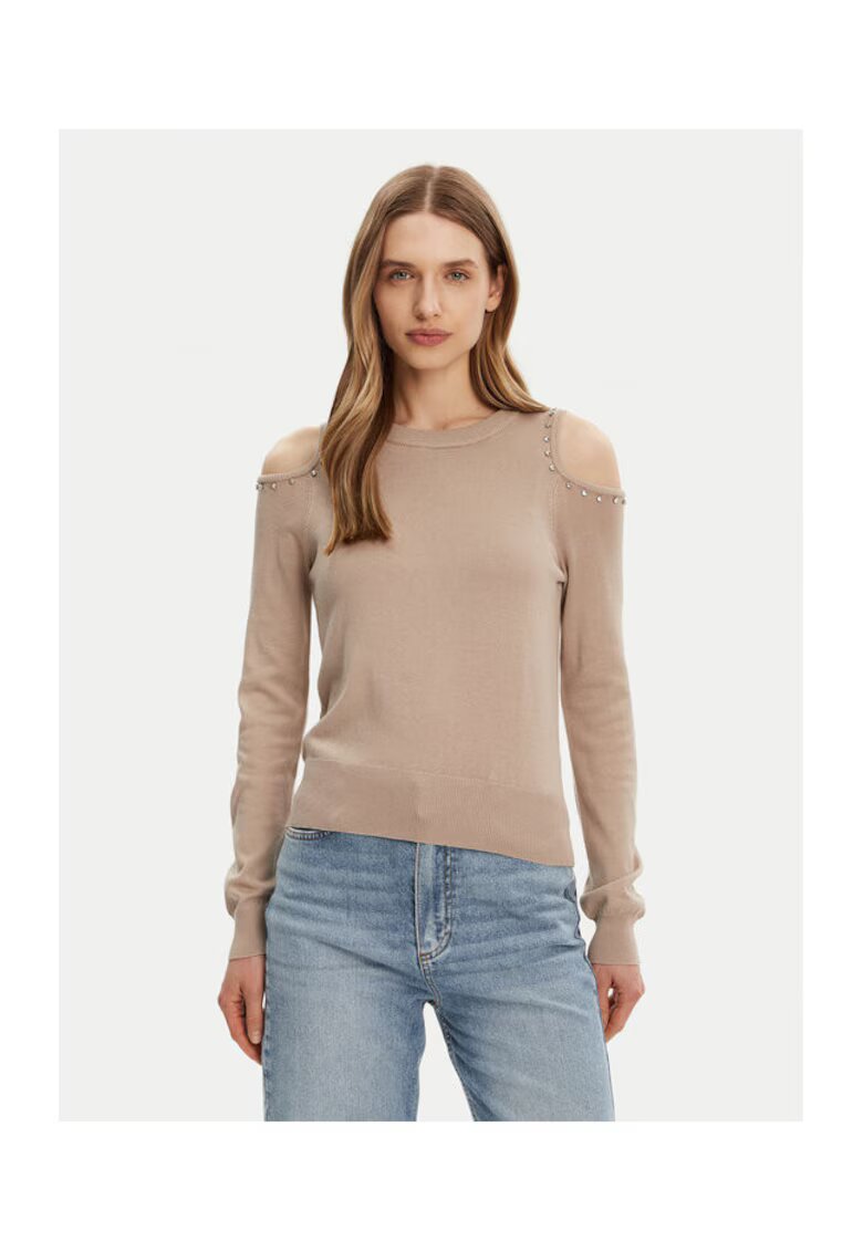 Only Pulover dama - 304784828 - Viscoza/Poliester - Bej - Bej