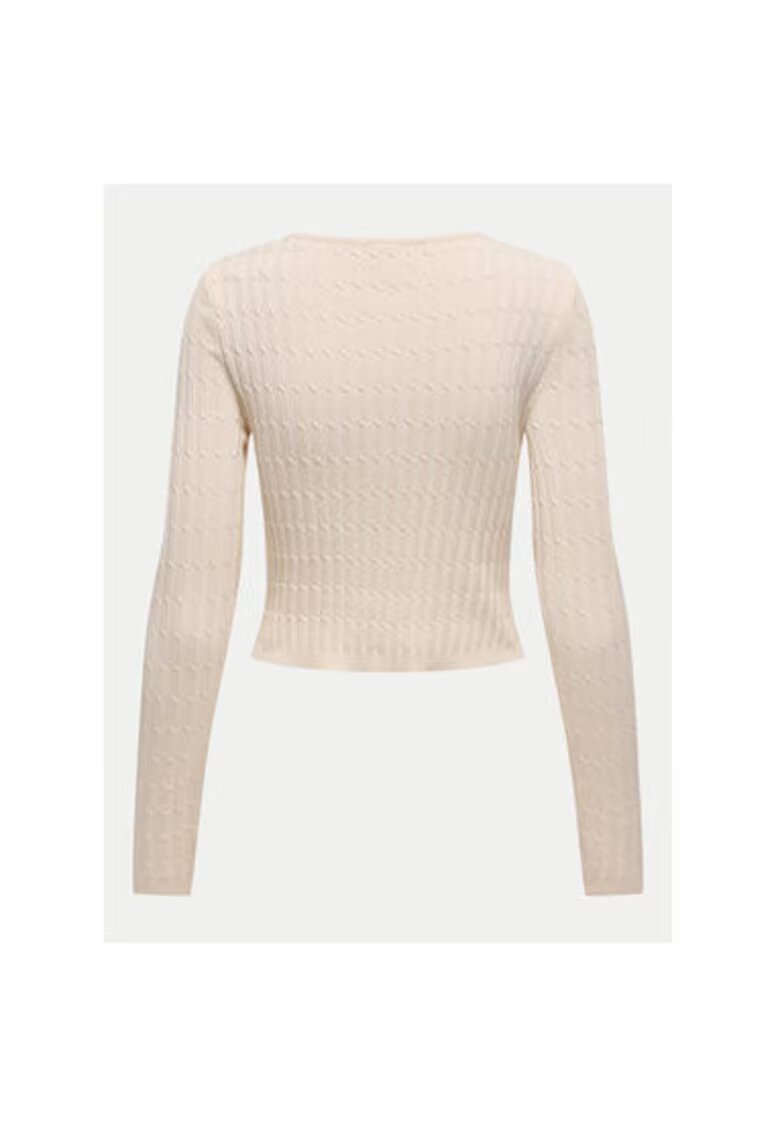 Only Pulover dama - 304784859 - Viscoza/Poliamida - Bej - Bej