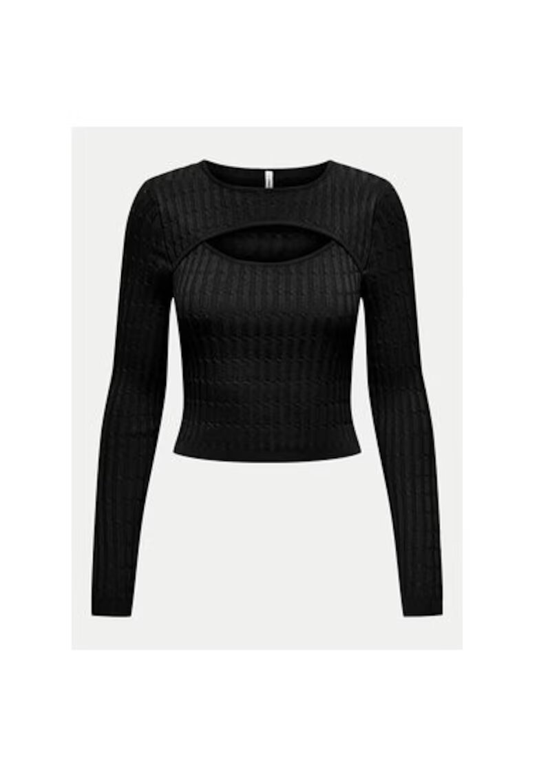 Only Pulover dama - 304784866 - Viscoza/Poliamida - Negru - Negru