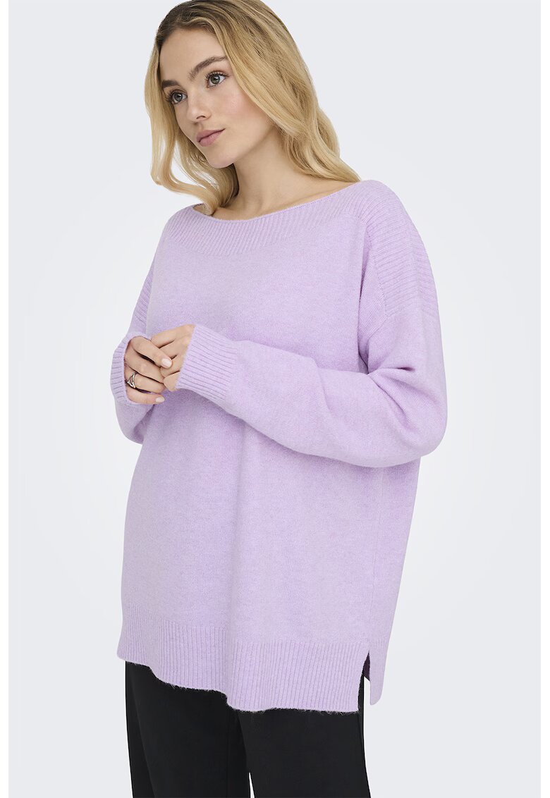 Only Pulover lejer cu maneci cazute - Lila