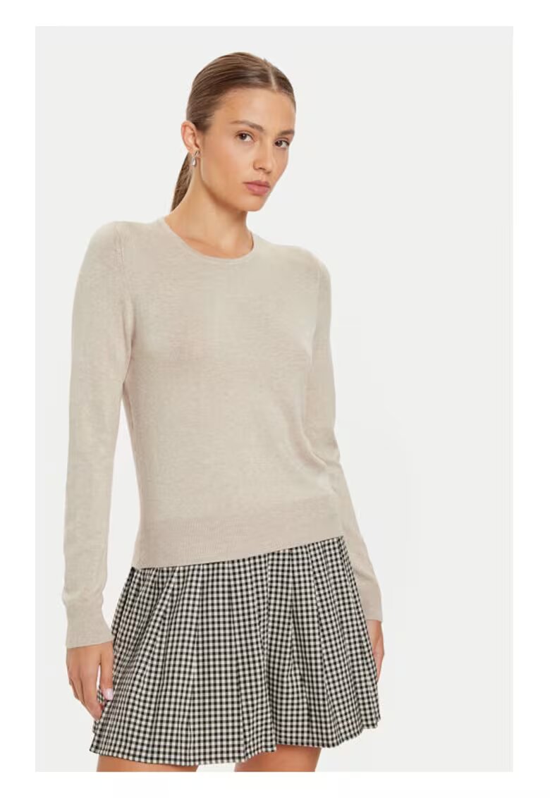 Only Pulover Venice 15333989 Ecru Regular Fit - Viscoza