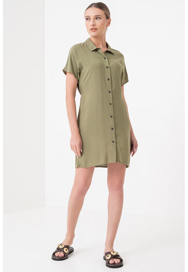 Only Rochie-camasa cu un cordon in talie Nova - Verde masliniu
