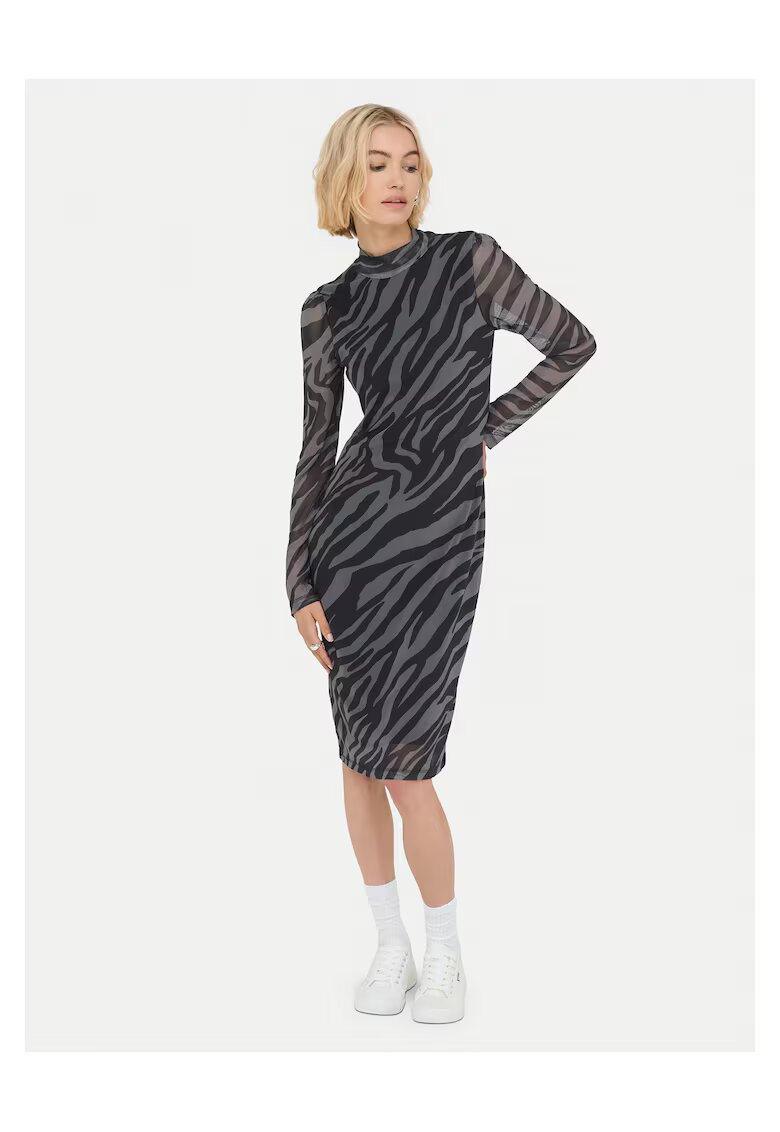 Only Rochie Casual dama gri - material usor