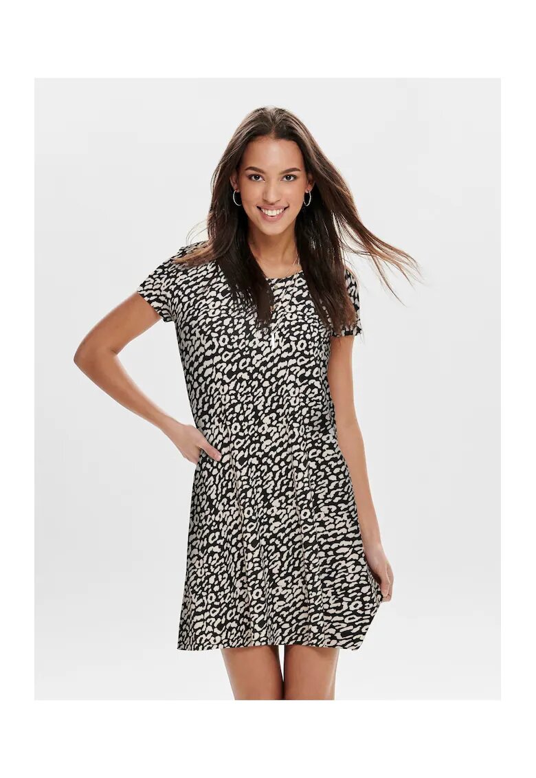 Only Rochie dama scurta 4085 - Casual - Textil - Negru melange