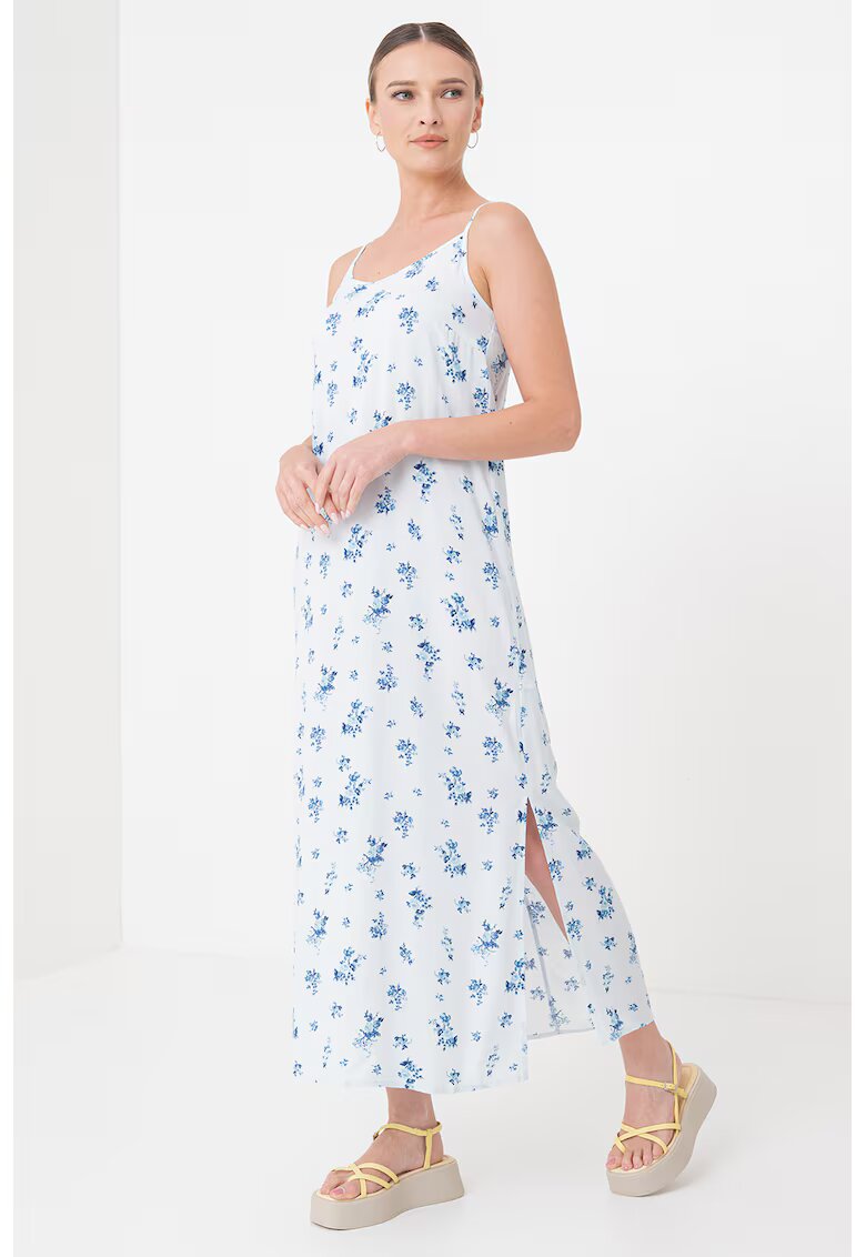 Only Rochie maxi cu model cu animal print - Albastru deschis/Albastru