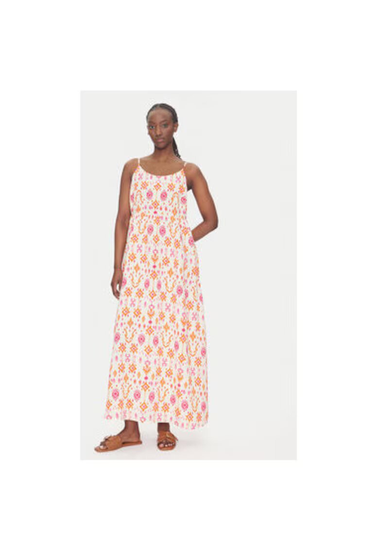Only Rochie maxi cu model floral - Portocaliu
