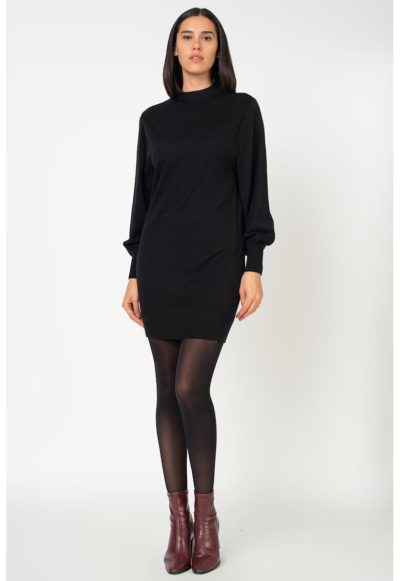 Only Rochie-pulover cambrata Labelle - Negru
