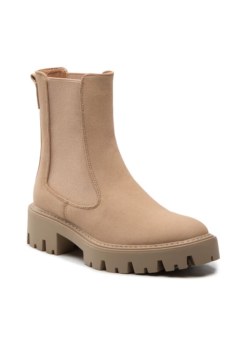 ONLY Shoes Cizme Chelsea dama - Piele ecologica - Bej - Bej
