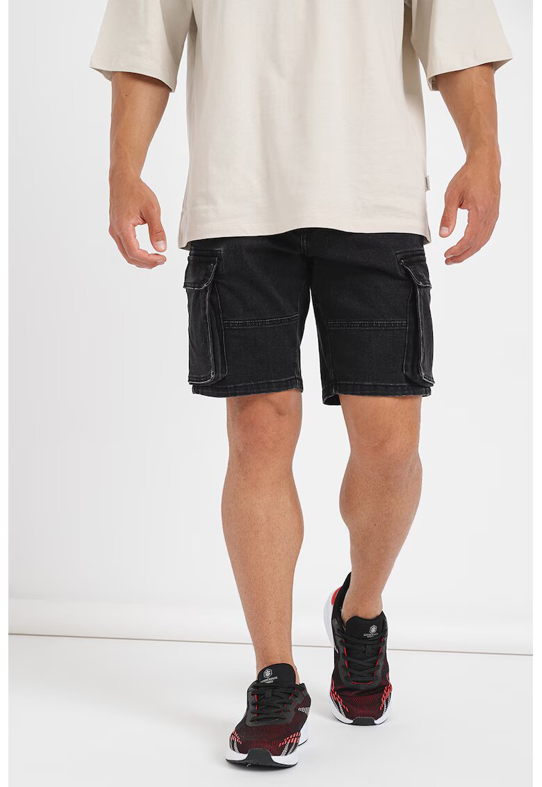 Only  Sons Bermude cargo din denim - Negru