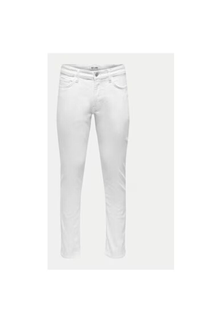 Only  Sons Blugi Barbati - 304213274 - Bumbac - Elastan - Alb - Alb