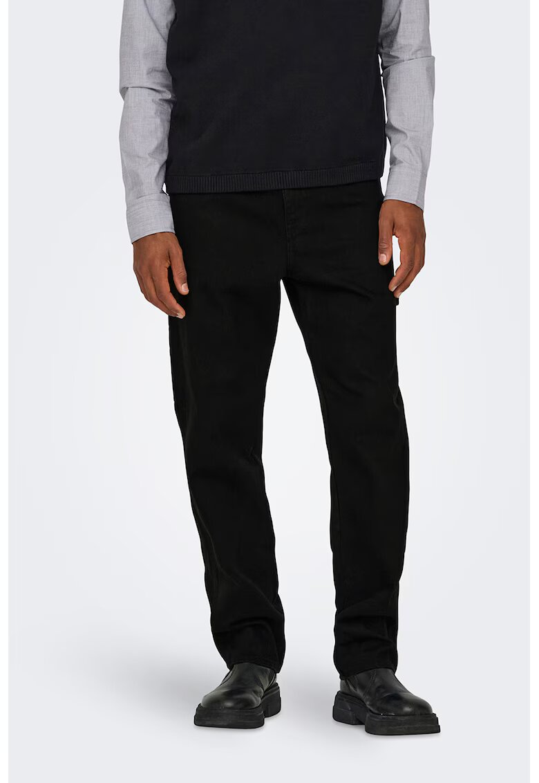 Only & sons Blugi din amestec de bumbac cu buzunare - Negru