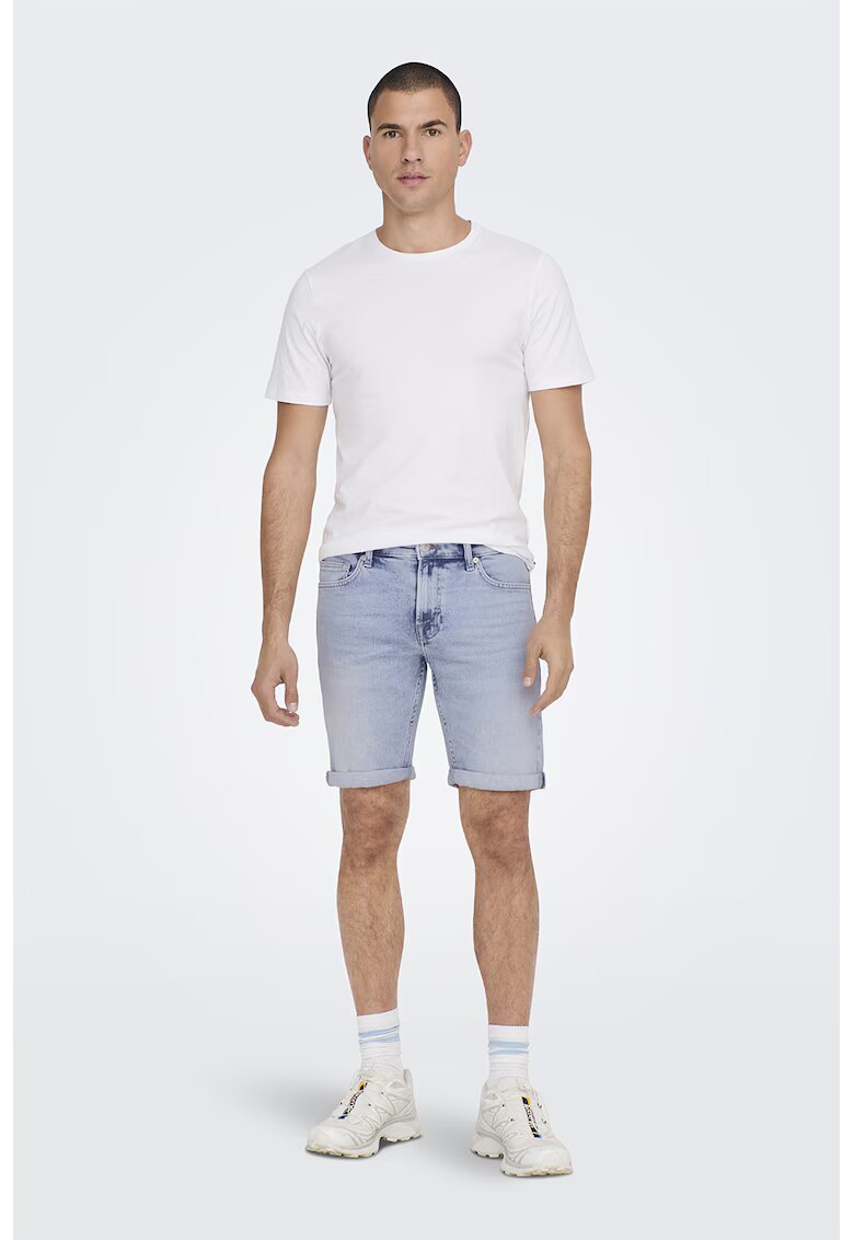 Only  Sons Blugi scurti cu buzunare - Albastru deschis