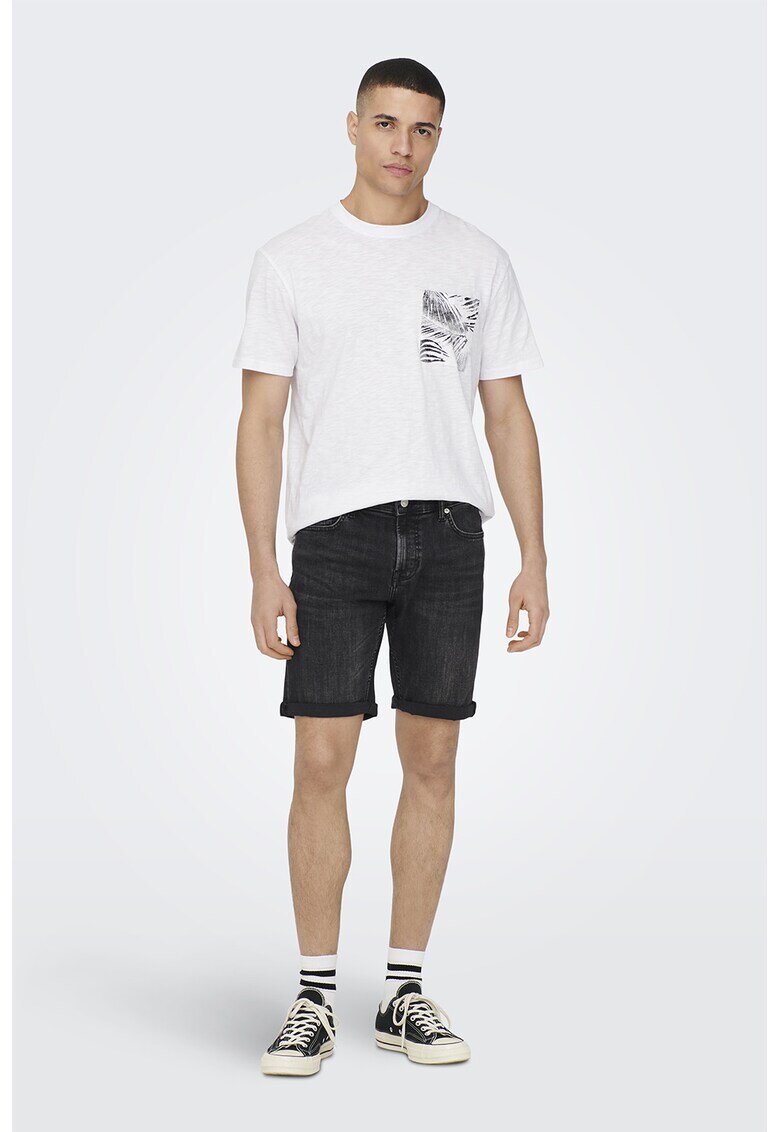Only  Sons Blugi scurti cu buzunare - Negru stins