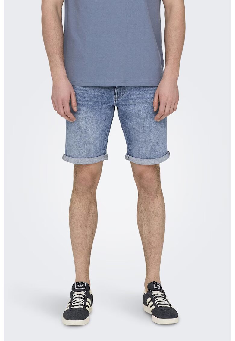 Only  Sons Blugi scurti uni - Albastru deschis