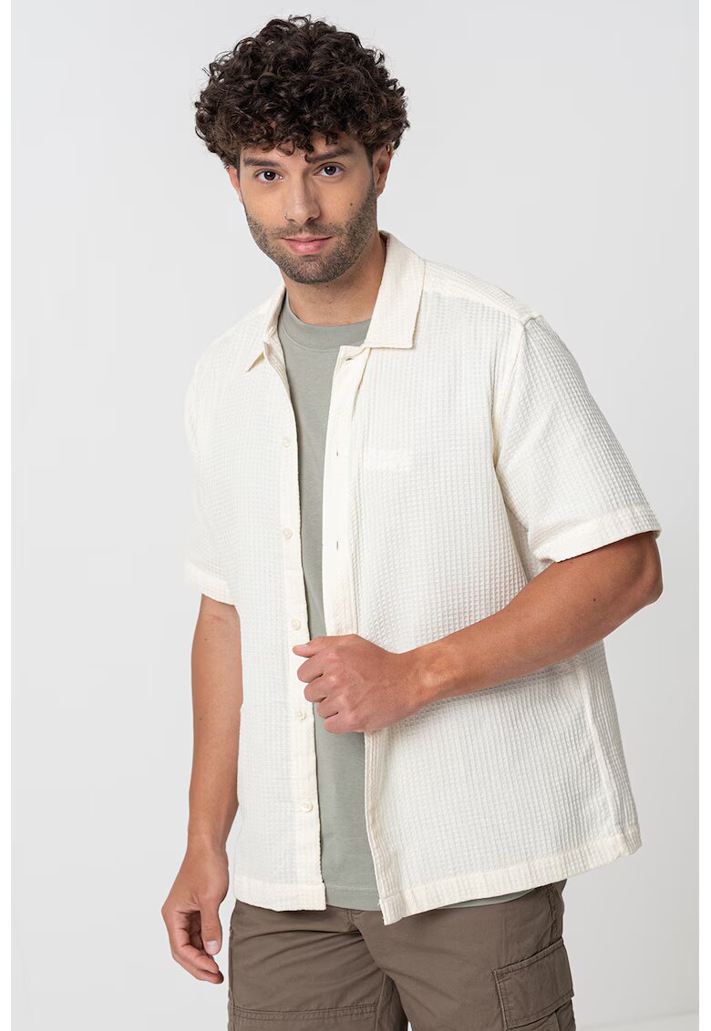 Only  Sons Camasa lejera cu model - Crem