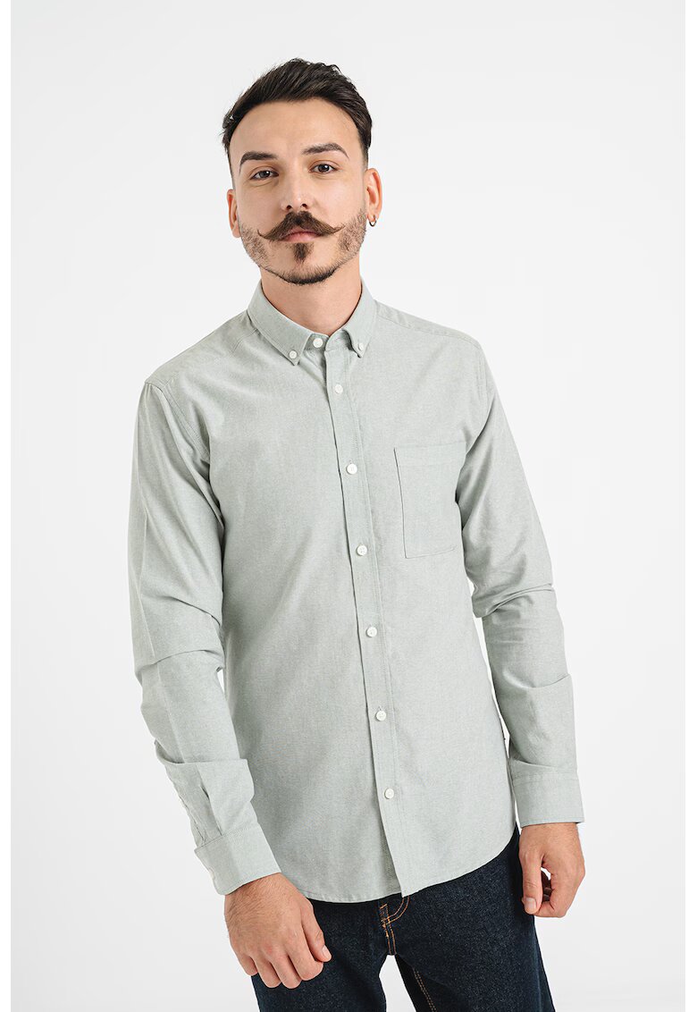 Only  Sons Camasa slim fit cu buzunar pe piept Alvaro - Verde melange