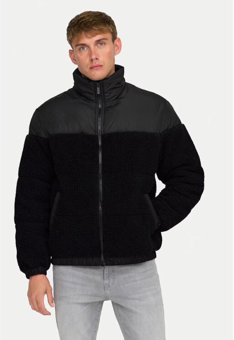 Only  Sons Geaca barbati - 304684685 - Poliester - Negru - Negru