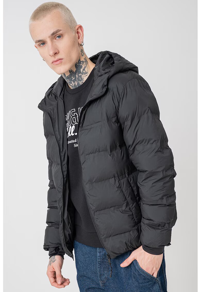 Only & sons Geaca matlasata cu gluga - Negru