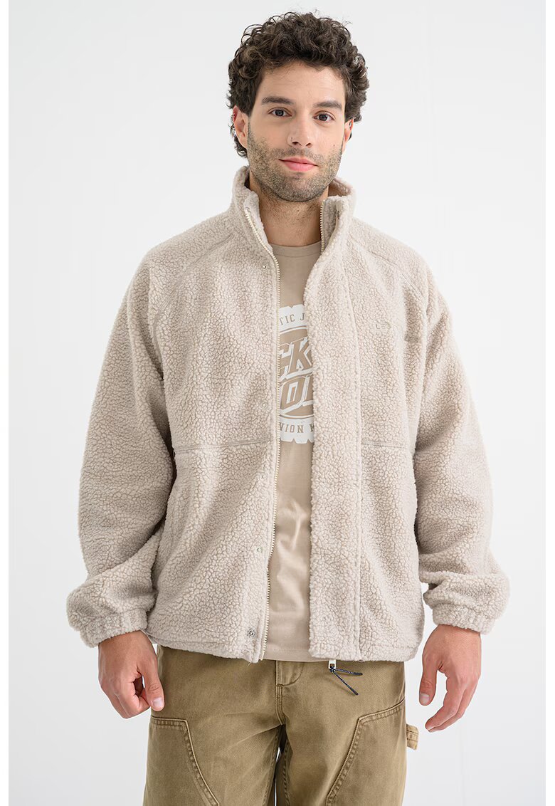 Only & sons Jacheta din material teddy cu maneci raglan si fermoar - Bej