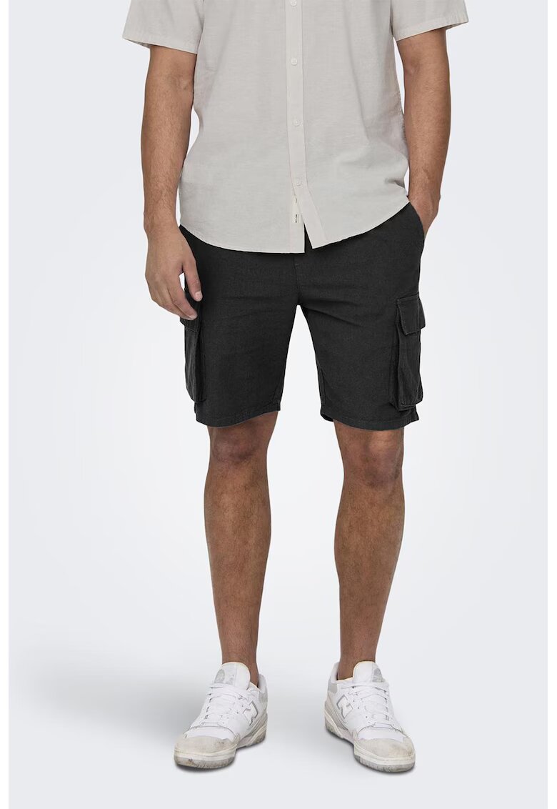 Only  Sons Pantaloni scurti cargo lejeri - Negru