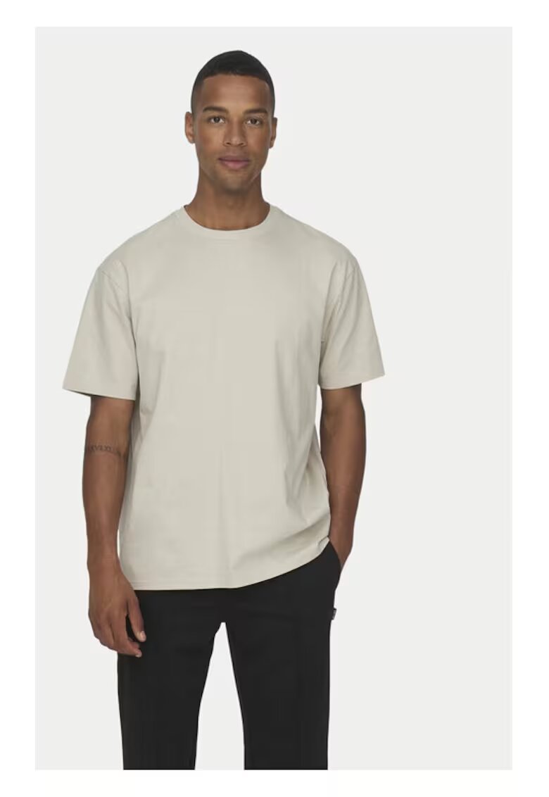 Only  Sons Tricou barbati - 13472 - Bumbac - Bej